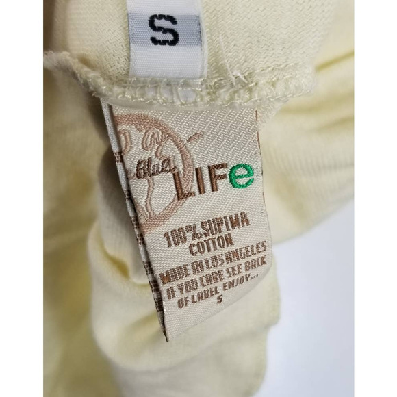 Blue Life Cream V-Neck Lightweight Layering Long Sleeve Top S - Picture 4 of 4